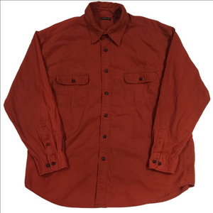 St. John's Bay Men's Burnt Orange Casual Button-Down Shirt